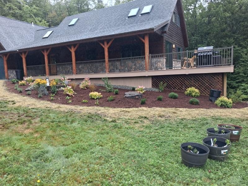 Planting finished, edges cut in